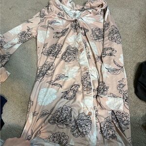 kathy ireland Pink Floral and Polka Dot Sleep Top